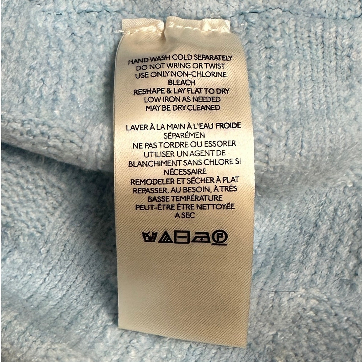 Free People Care FP Soul Searcher Light Blue Mock Neck Sweater Women's Sz XL NWT