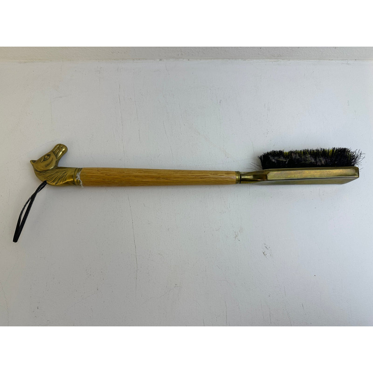 Vintage 3-Piece Equestrian Brass Horse Head Shoe Care Set
