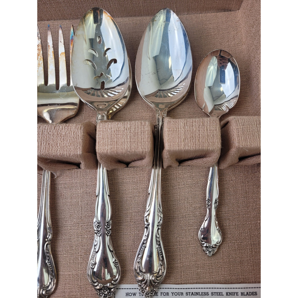 Vintage Oneida Community Silverplate Affection Pattern Flatwear Set of 50