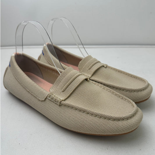 Rothy's The Driver Beige Knit Slip-On Loafers Women's Sz 10.5