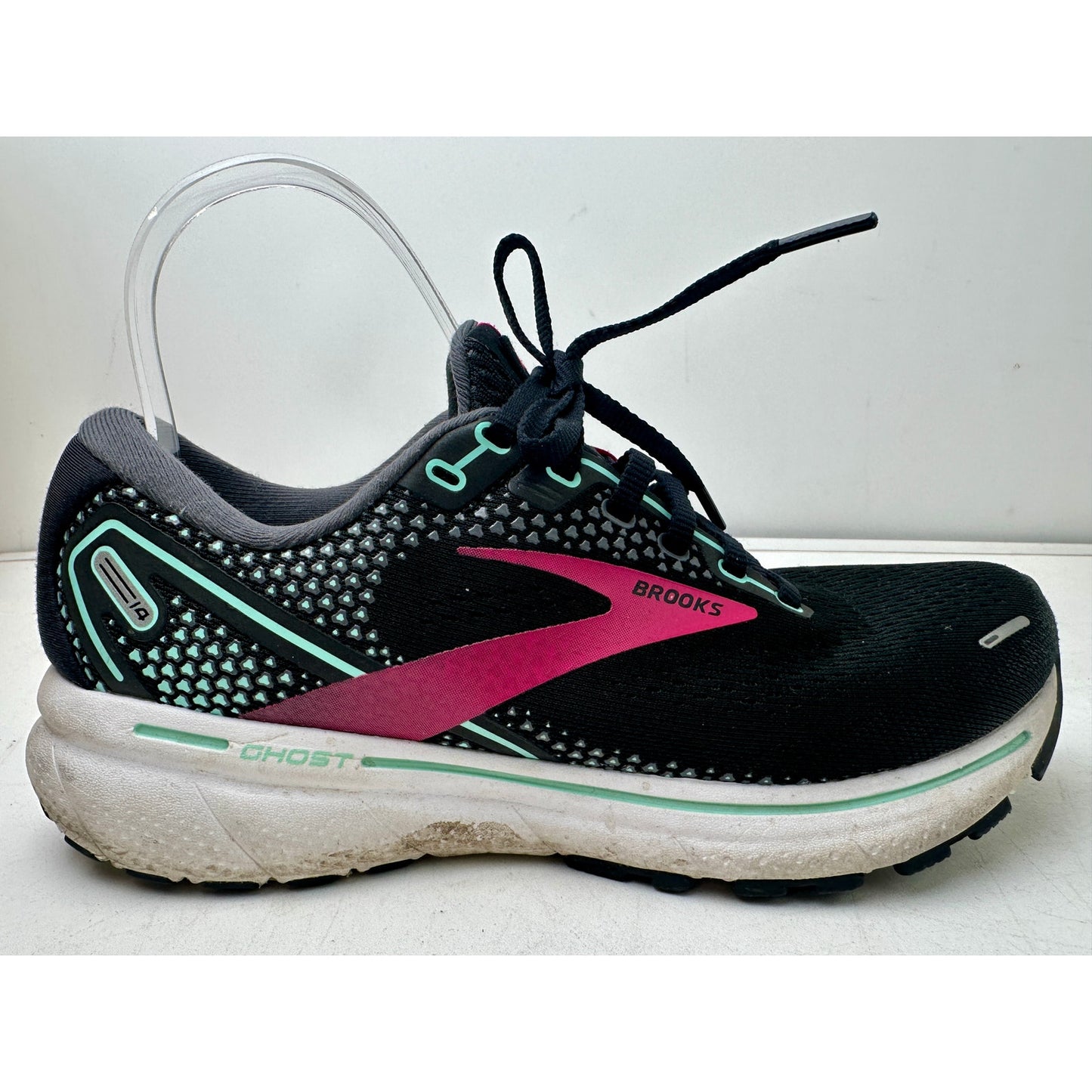 Brooks Ghost 14 Black/Pink/Yucca Sneakers Women's Sz 7.5