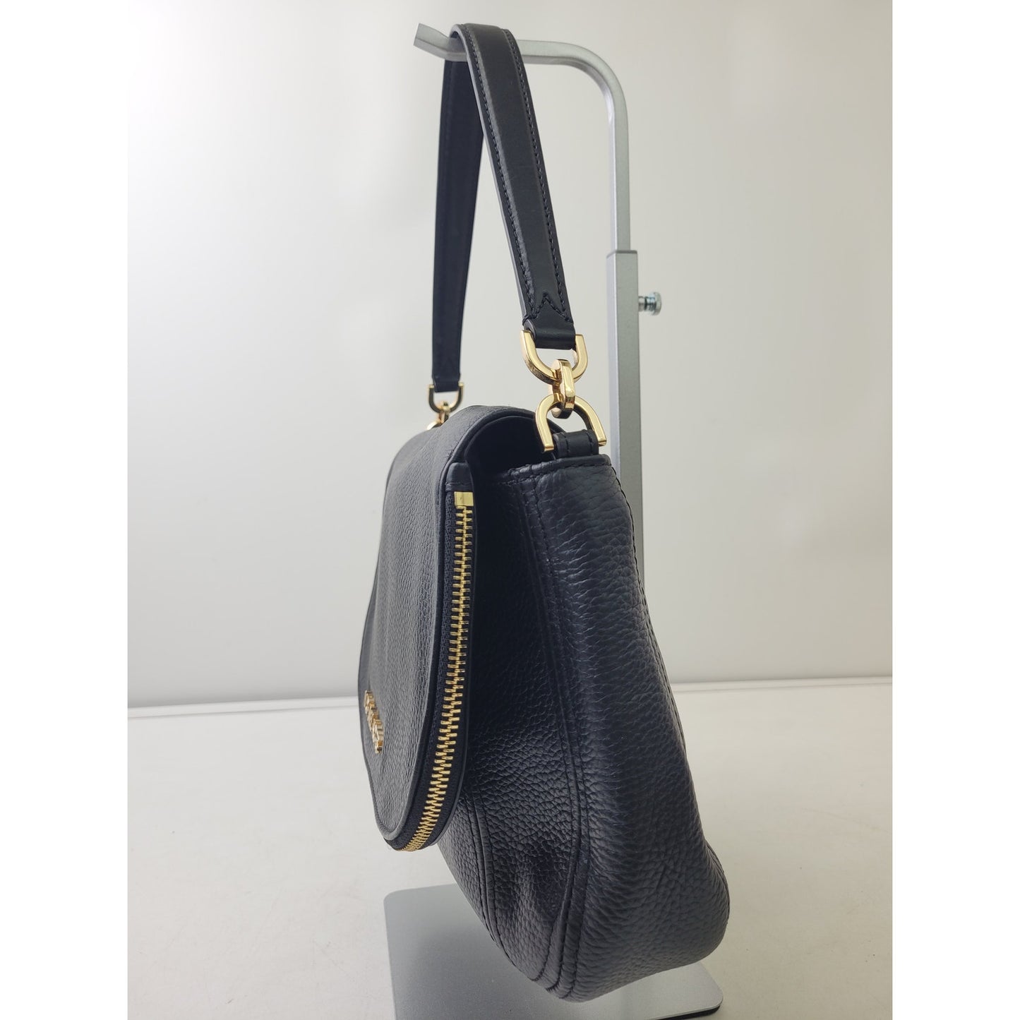 Michael Kors Bedford Medium Convertible Flap Shoulder Bag Pebbled Leather