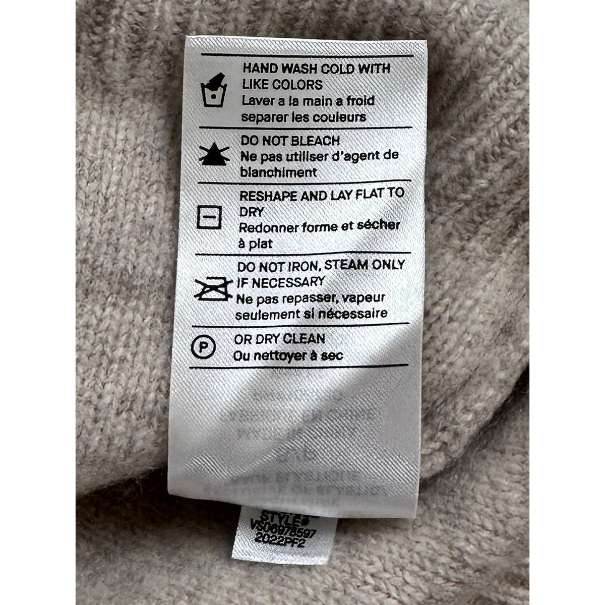 Vince 100% Cashmere Mock Neck Beige Sweater Women's Sz S