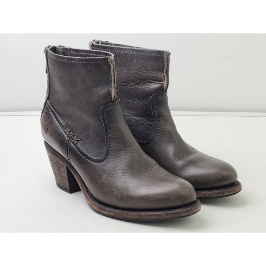 Frye Leslie Artisan Brown Leather Short Bootie Women's Sz 9.5