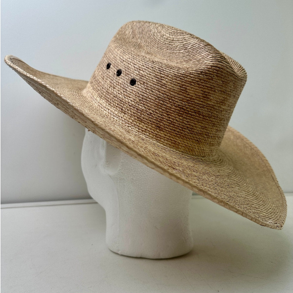Tony Lama 100% Cowboy Palma Natural Straw Western Hat Sz 7 1/4