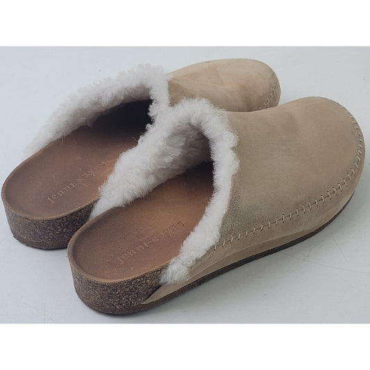 Jenni Kayne Shearling-Lined Moc Clog Made in Italy Women's Sz 39/8.5