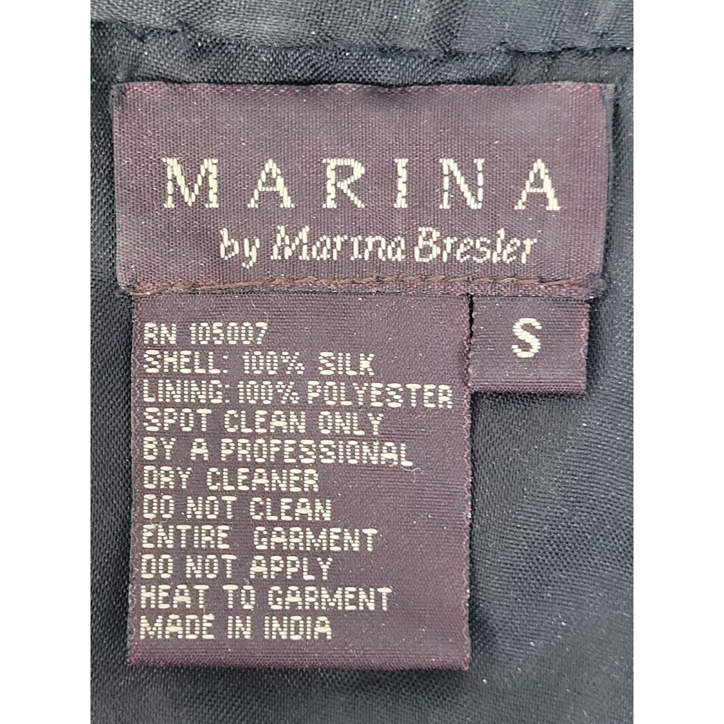 Vintage 1990s Marina Silk w Silver Beads Great Gatsby Sleeveless Blouse Sz S