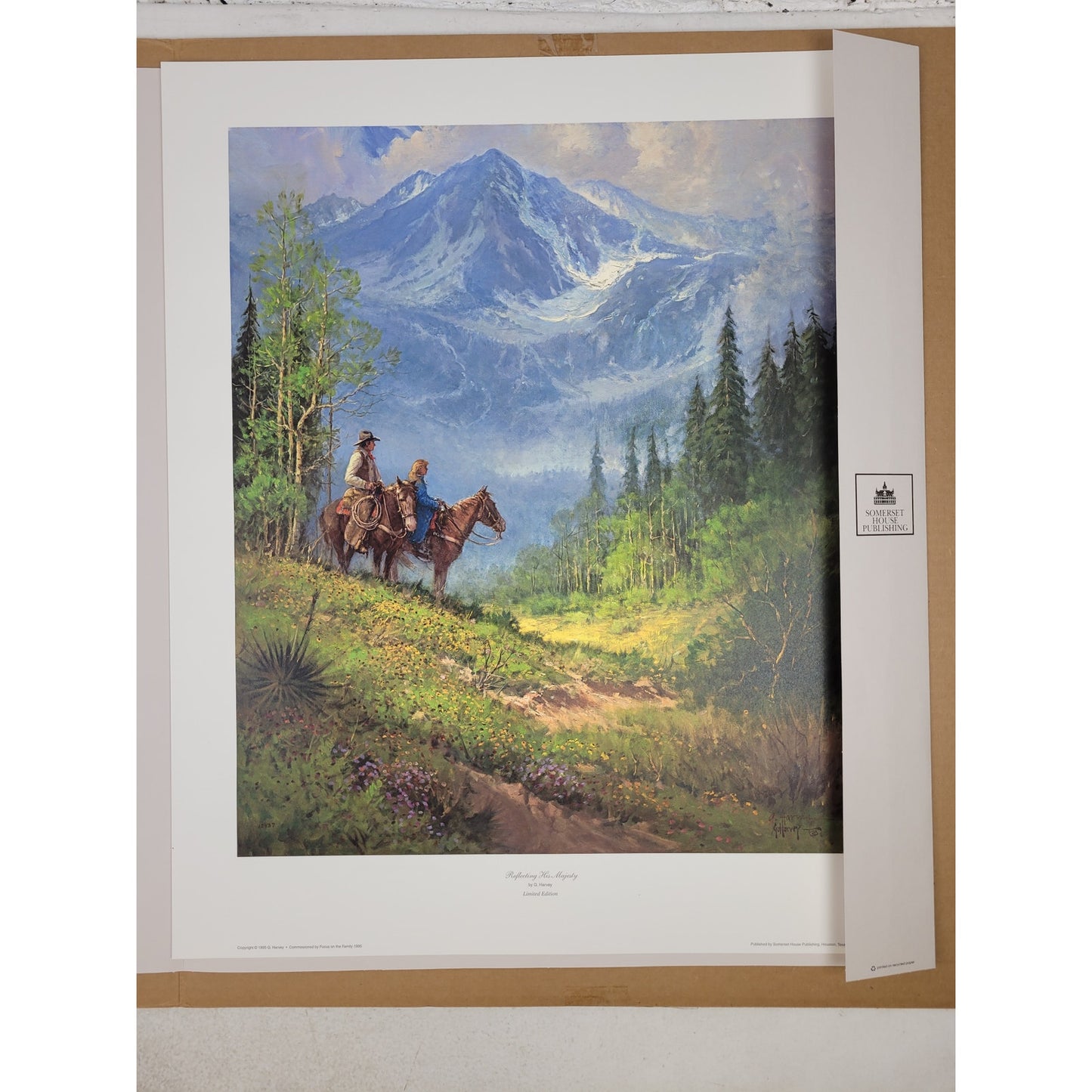 VTG 1995 G. Harvey Reflecting His Majesty Paper Art Print w COA Limited Edition