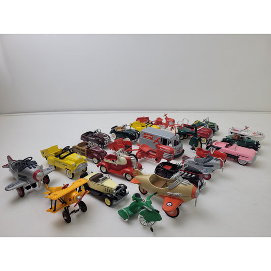 1990s VTG Hallmark Diecast Lot of Cars Bikes Tractor Fire Truck Planes Lot of 23