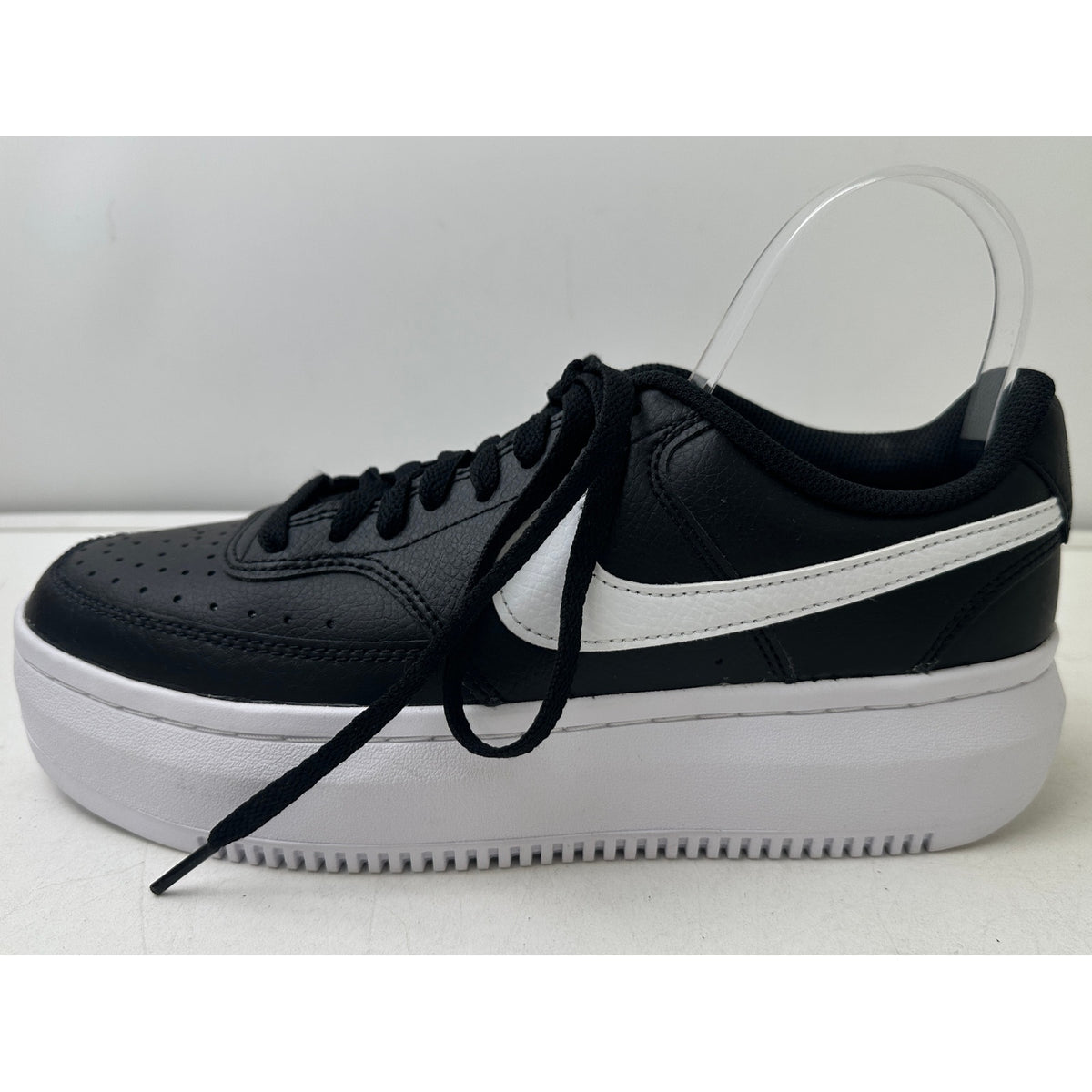 Nike Court Vision Alta LTR Black White Platform Sneakers Women's Sz 11