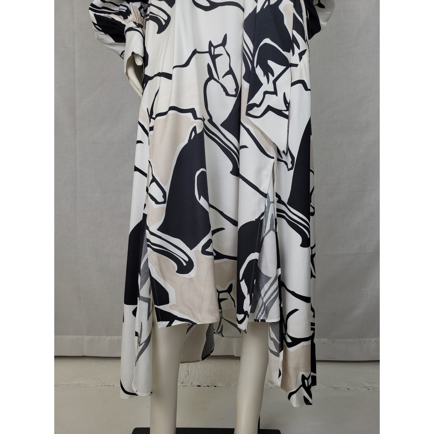 Ted Baker Sydnei Horse Print Long Sleeve Shirtdress Size 3 (M) EUC