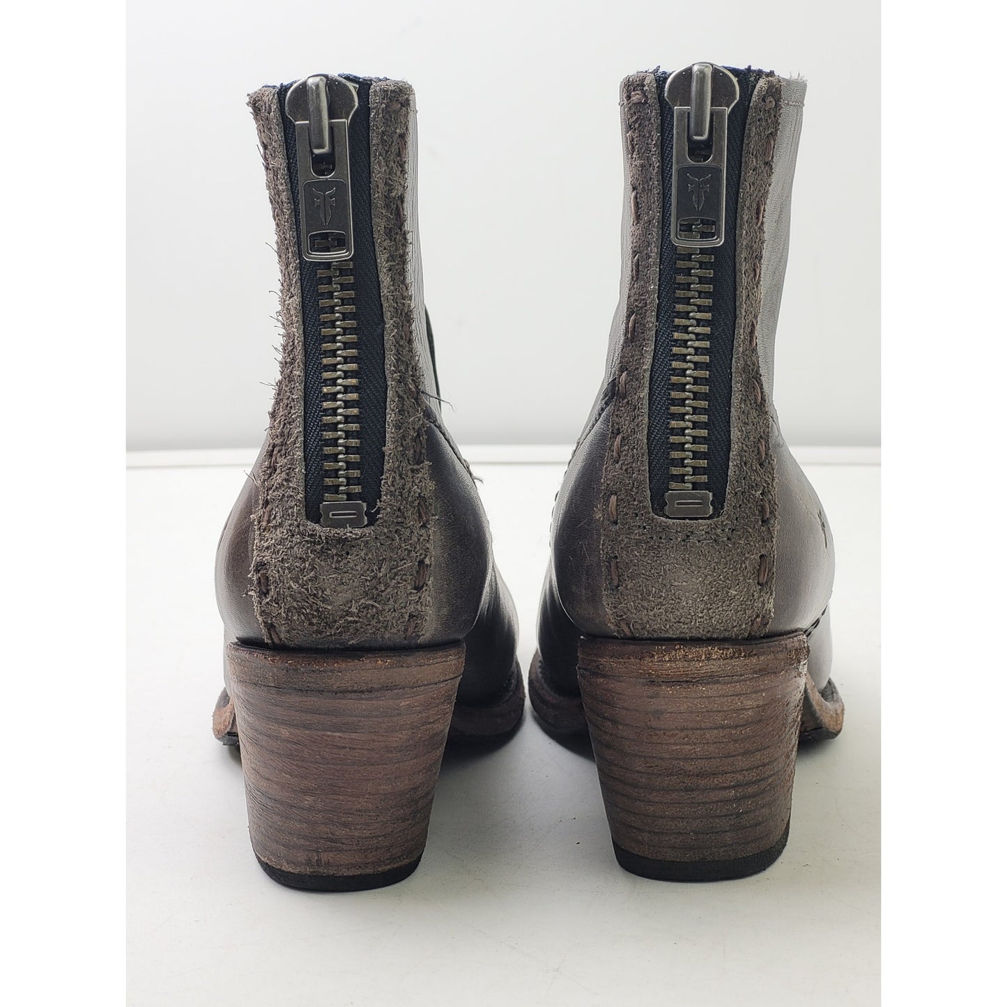 Frye Leslie Artisan Brown Leather Short Bootie Women's Sz 9.5