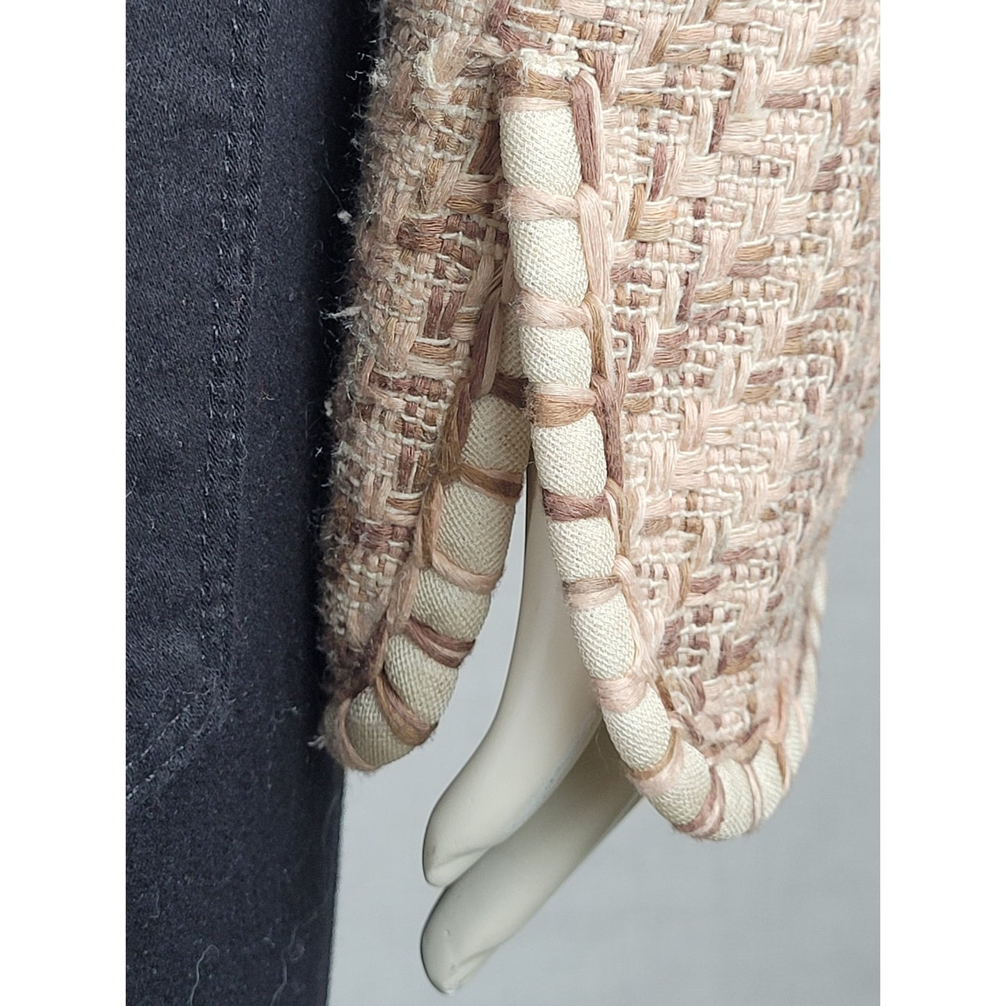 Elie Tahari Tweed Blazer Jacket w Silk Lining Sz M/L MSRP $548