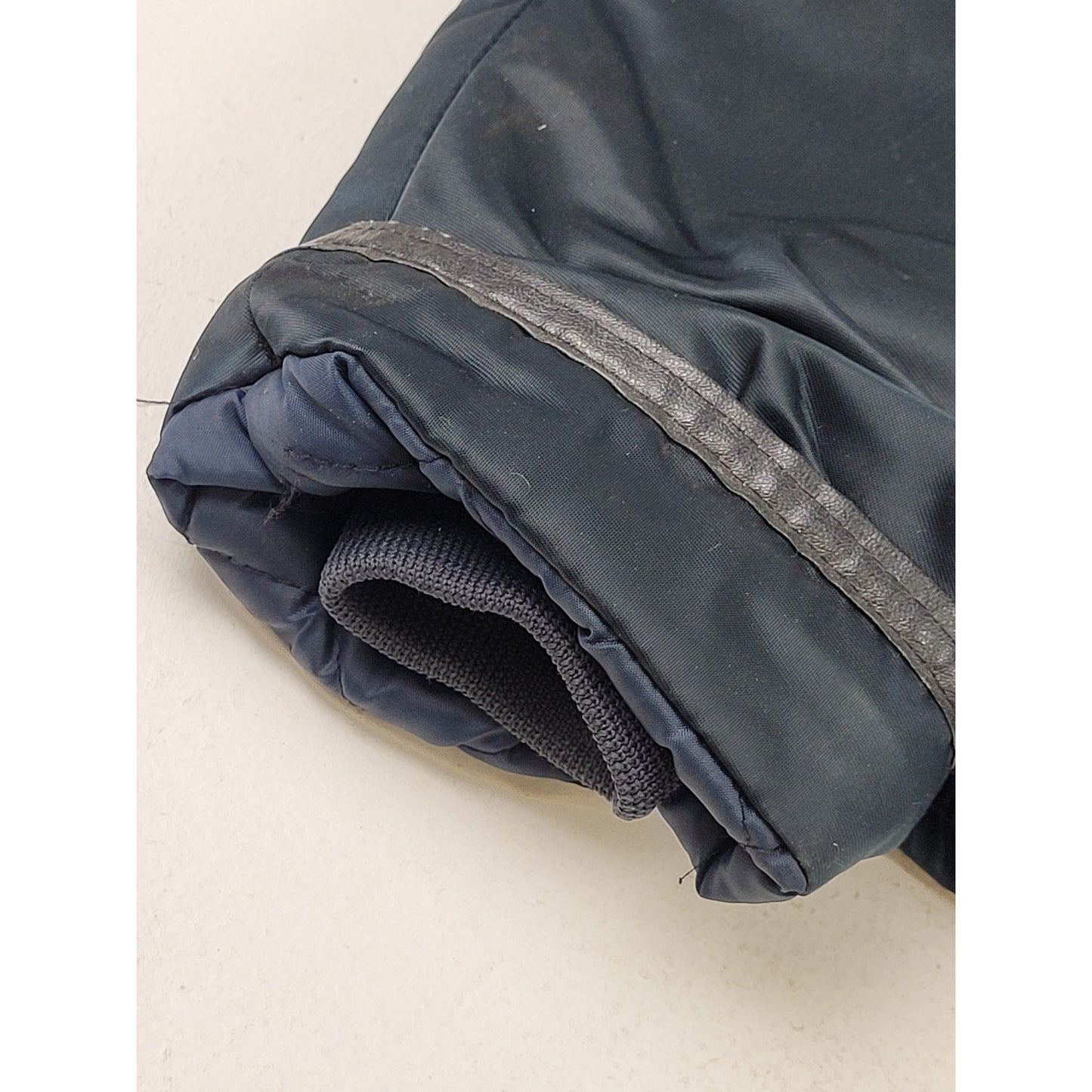 Vintage 1970s Police Jacket Dublin California Navy Blue Sherpa Collar Sz 42