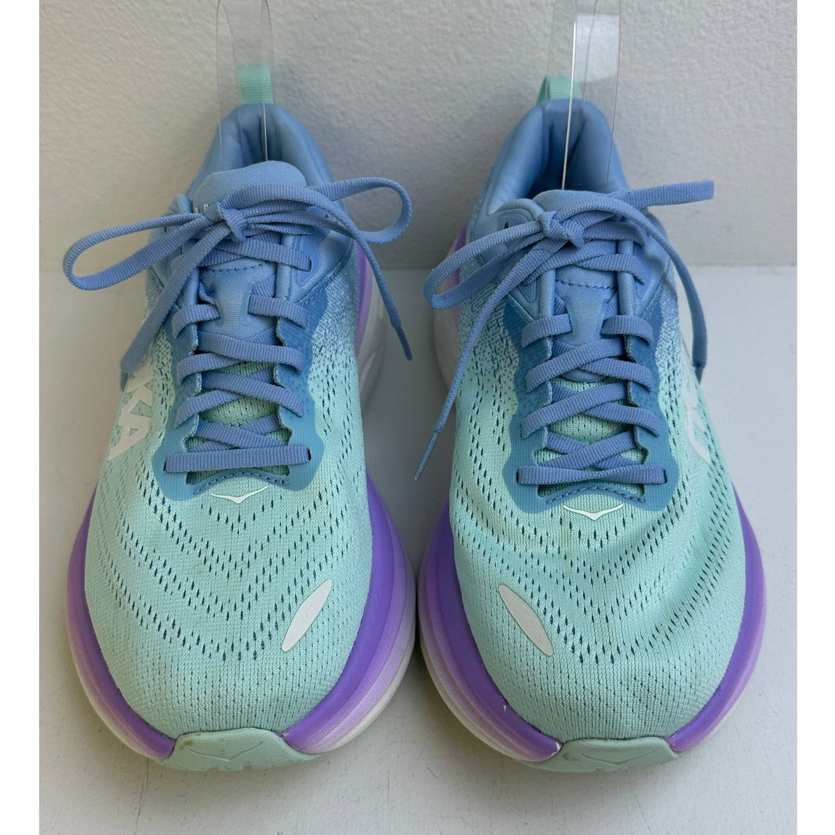 HOKA Bondi 8 Wide Airy Blue Sunlit Ocean Running Shoes Women's Sz 7.5