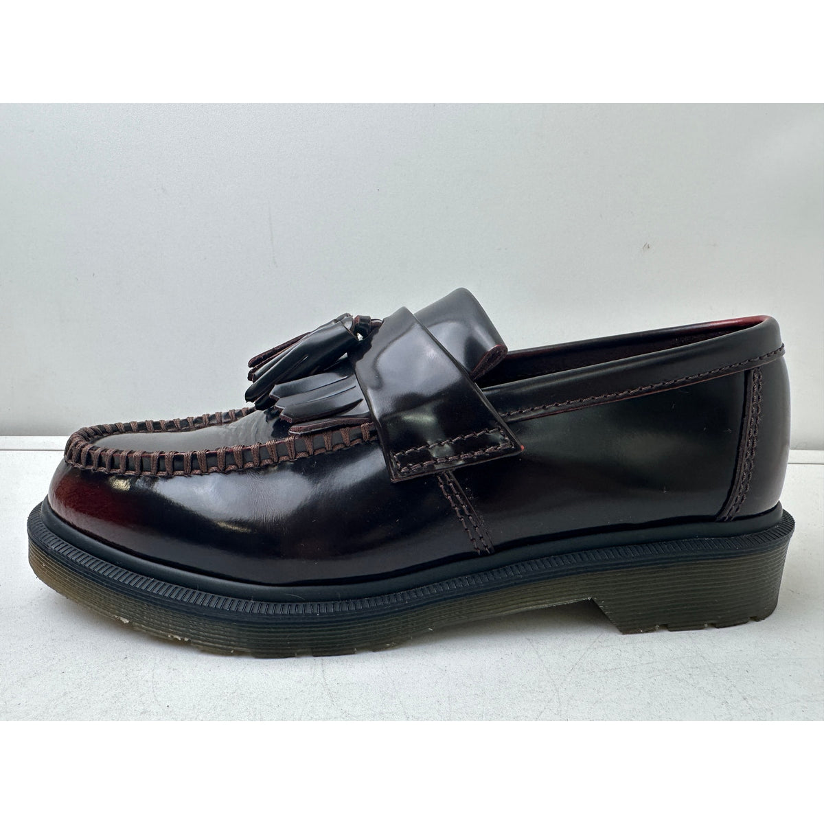 Dr. Martens Adrian Tassel Loafers in Cherry Red Arcadia Women's Sz 7