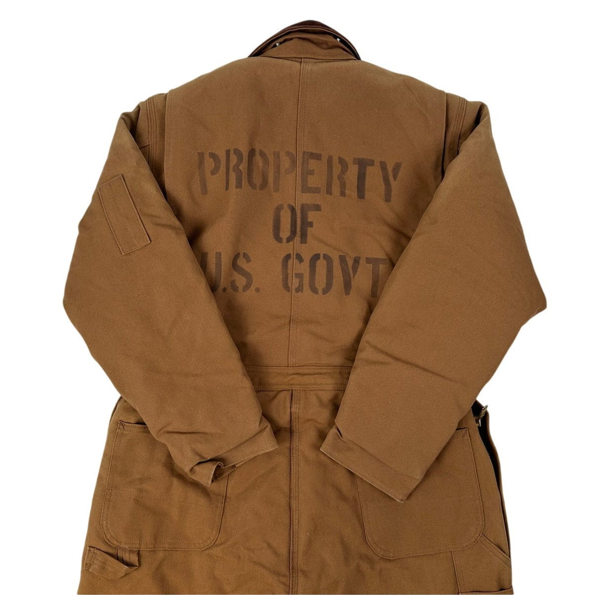 Carhartt X02 BRN Quilt-Lined Duck Canvas Coveralls Men's Sz 44 Short