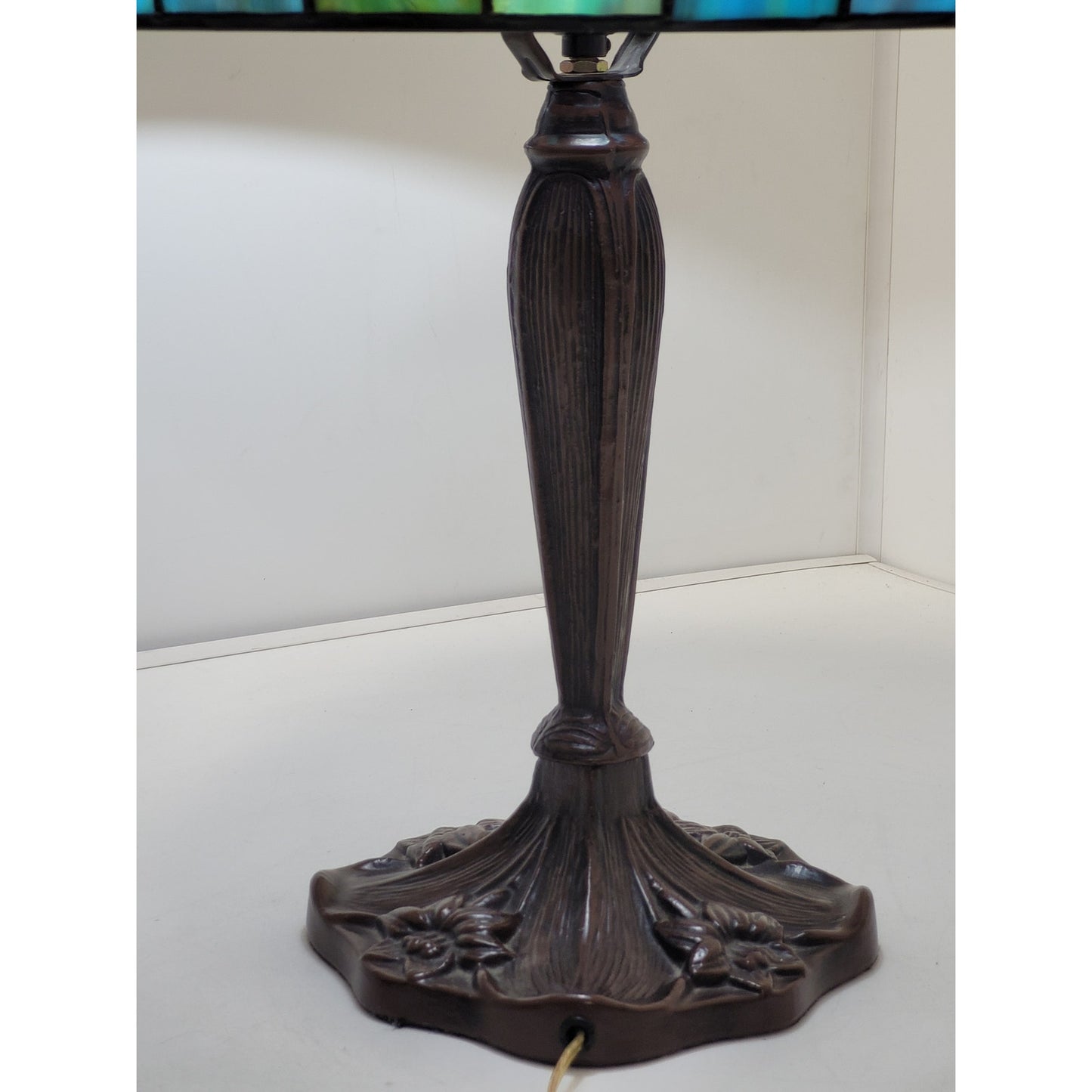 Dale Tiffany Colorful Dragonfly Stained Glass Table Lamp 22" H x 16" W