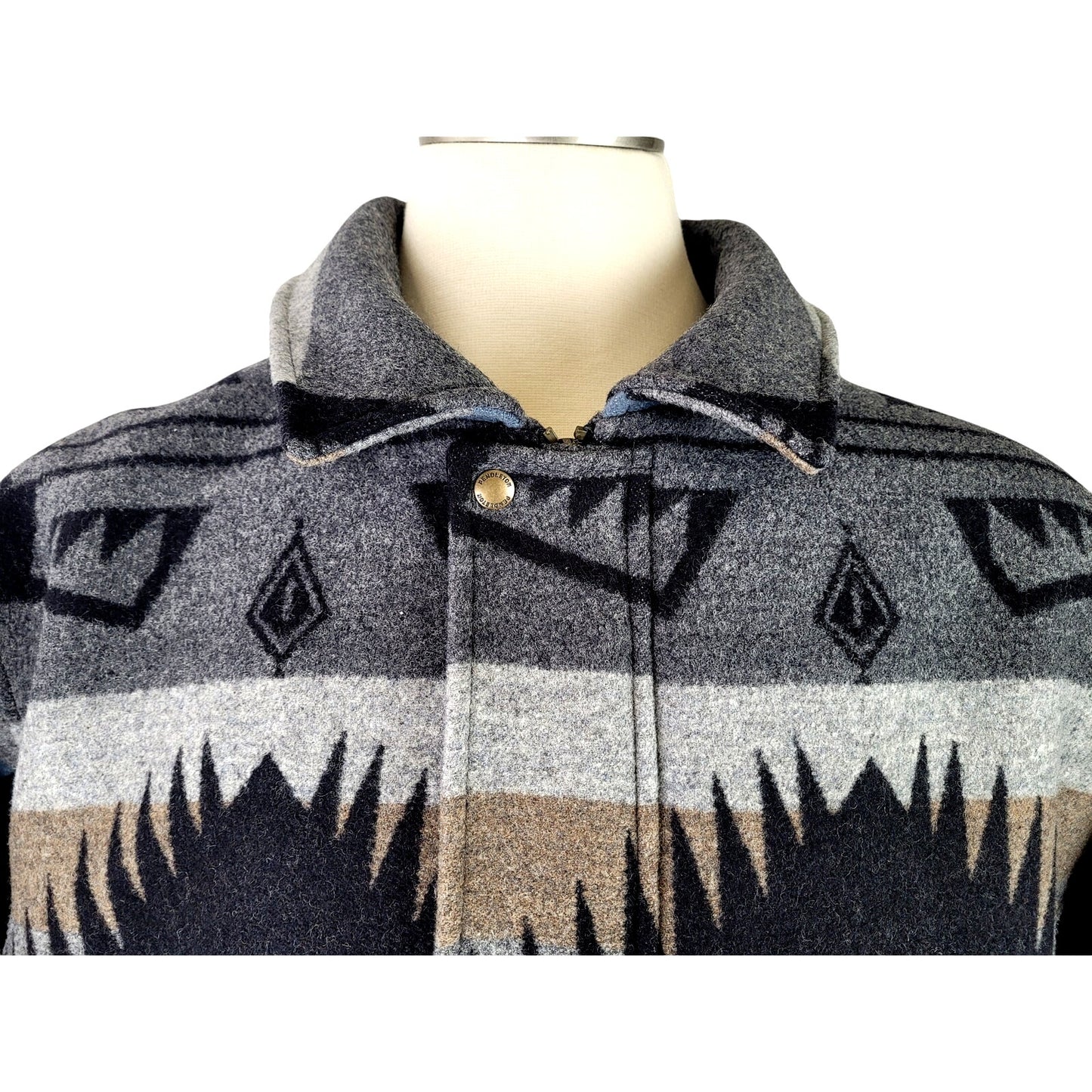 VTG Pendleton High Grade Western Wear Wool Jacket Coat Southwestern Aztec Sz XL