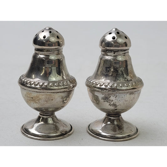 Vintage Sterling Silver Salt & Pepper Shaker Set | 2 1/4" Tall