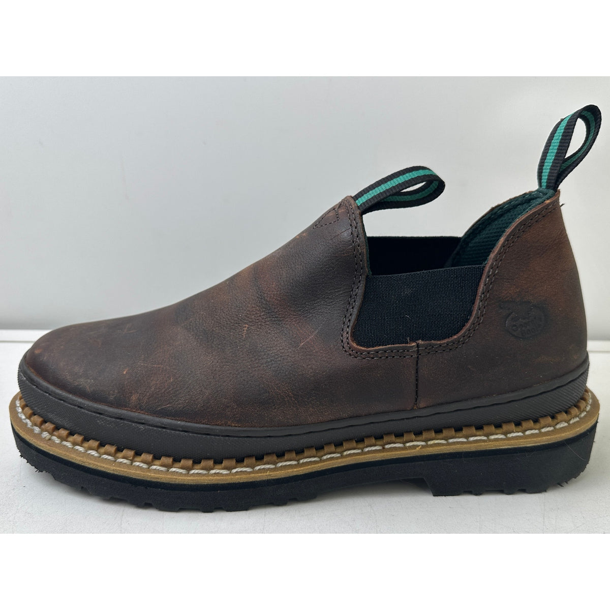 Georgia Boot Georgia Giant Romeo Brown Leather Slip-On Work Shoes Women's Sz 10