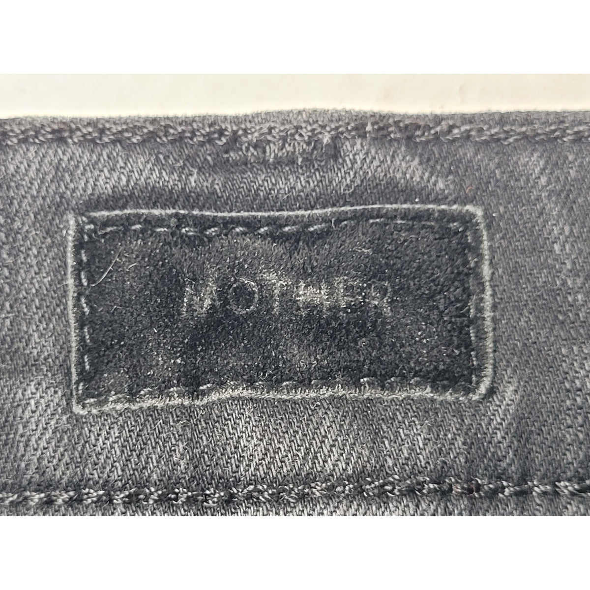 MOTHER The Stunner Zip Ankle Step Fray Grey Black Skinny Jeans Women's Sz 29