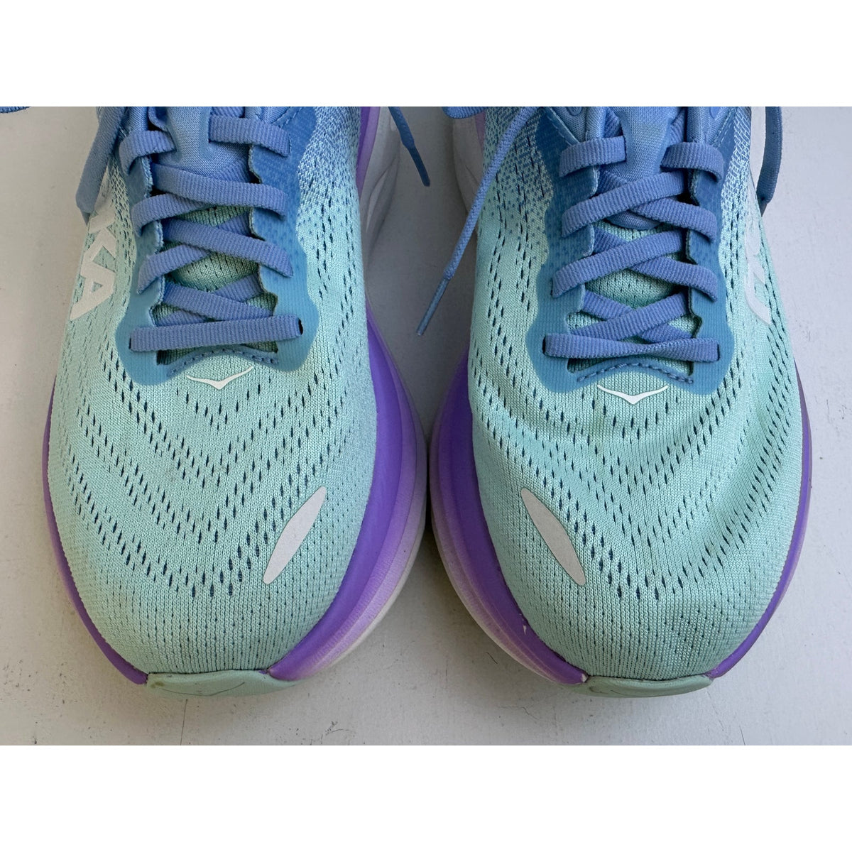 HOKA Bondi 8 Wide Airy Blue Sunlit Ocean Running Shoes Women's Sz 7.5