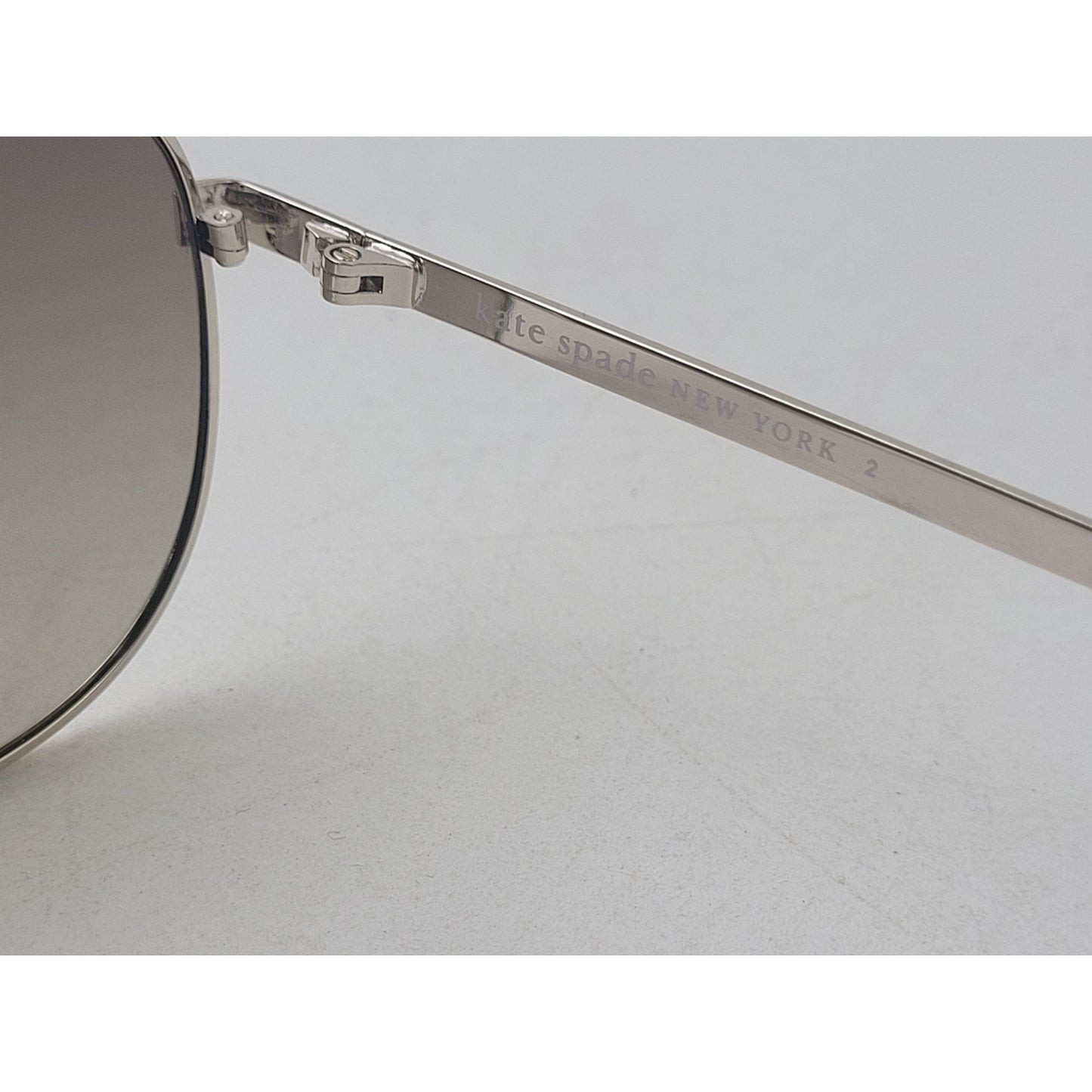 Kate Spade Emmaline Silver Metal Aviator Sunglasses EUC