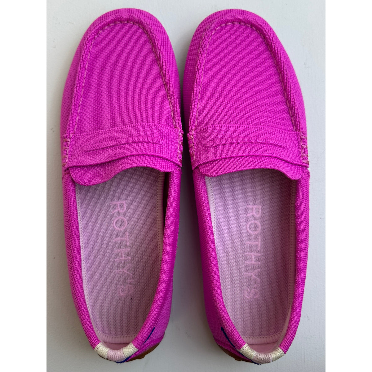 Rothy's The Driver Knit Loafers Pink Snapdragon Women's Sz 7