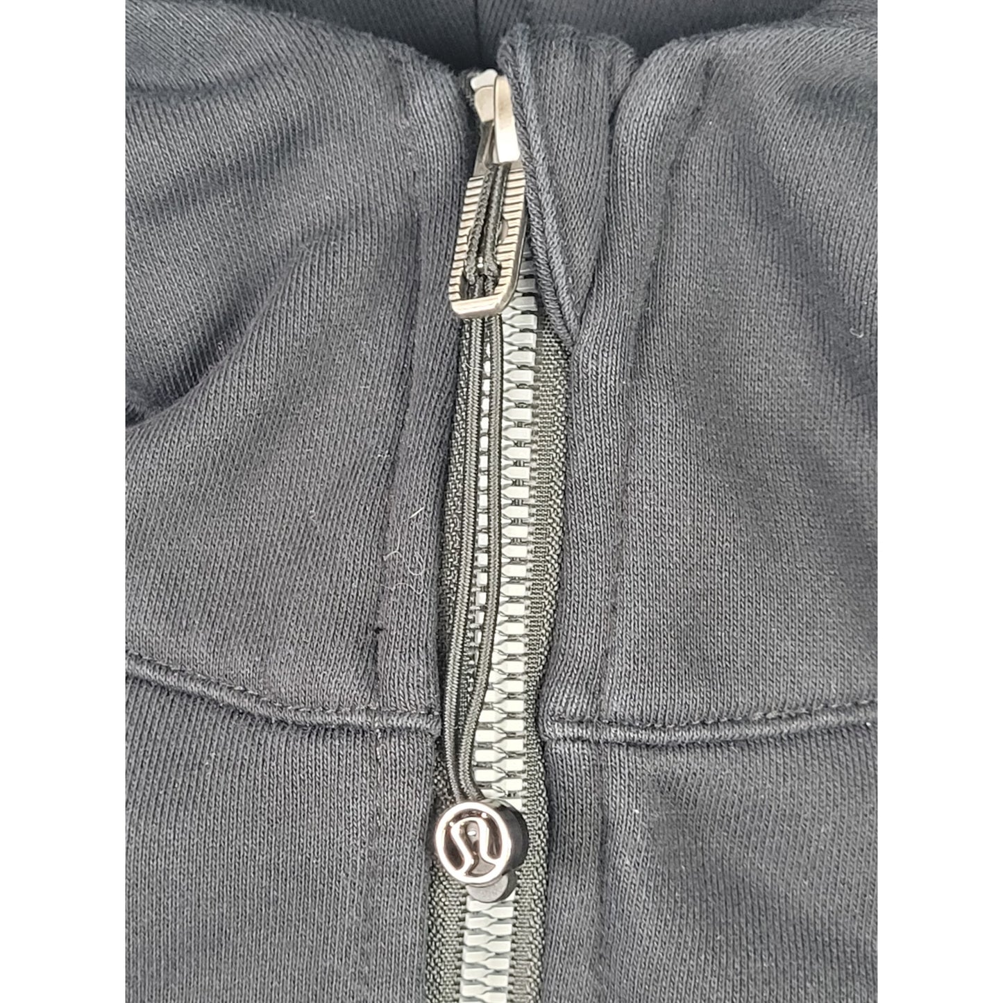 Lululemon Scuba Half-Zip Black Hoodie Cropped Boxy Fit Thumb Holes Sz 8 (M)