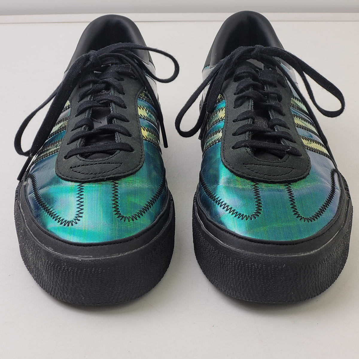 Adidas Sambarose Platform Sneakers in Black Energy Ink Women's Sz 11