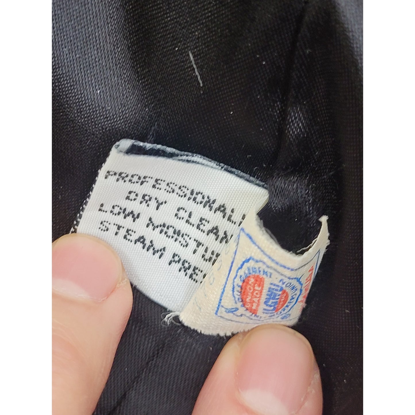 Vintage Anne Klein II Black Wool Faux Fur Trim Coat Women's Sz M