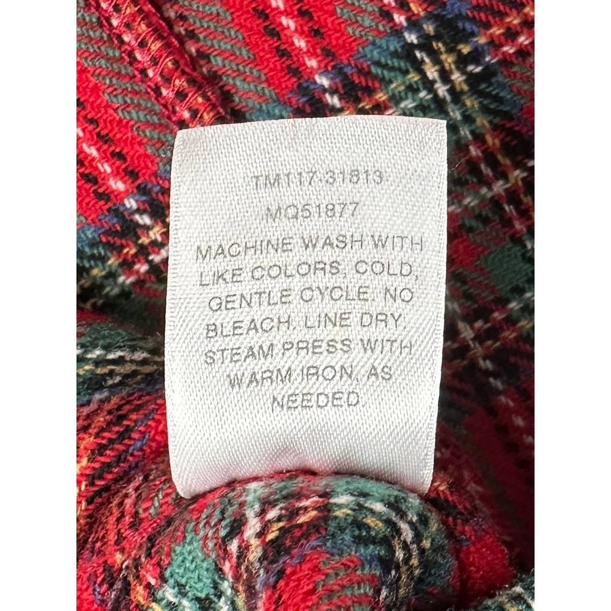 Pendleton Red Tartan Plaid 100% Virgin Wool Button Down Shirt Women's Sz L