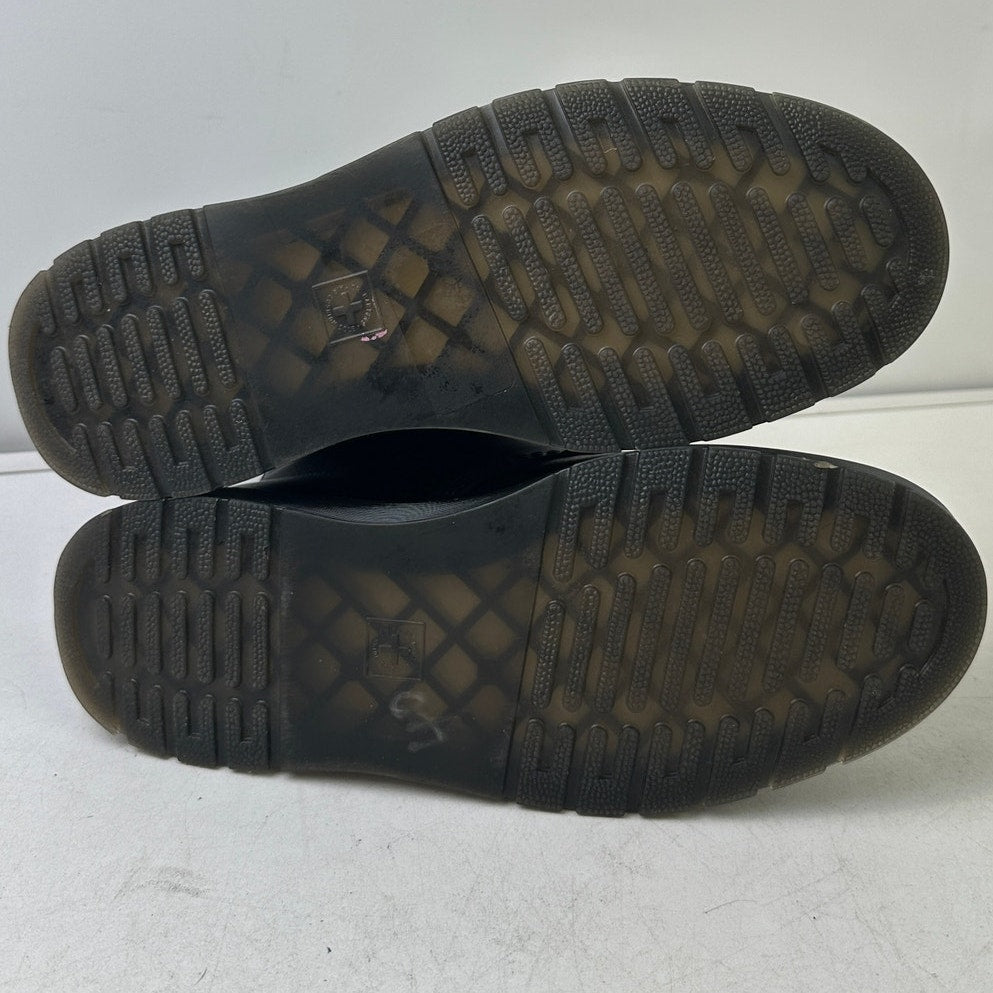 Dr. Martens Zavala Black Leather Combat Boots Women's Sz 8