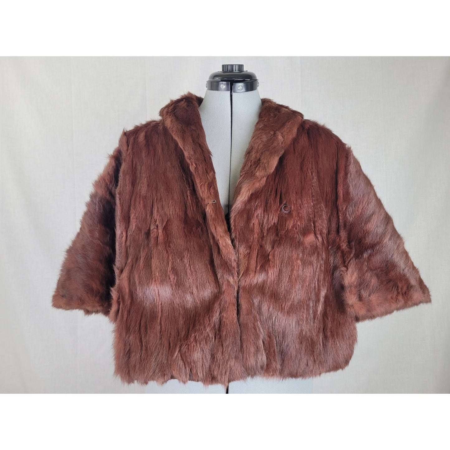 Vintage MacDougall's Seattle Adjustable Mahogany Mink Fur Stole Capelet