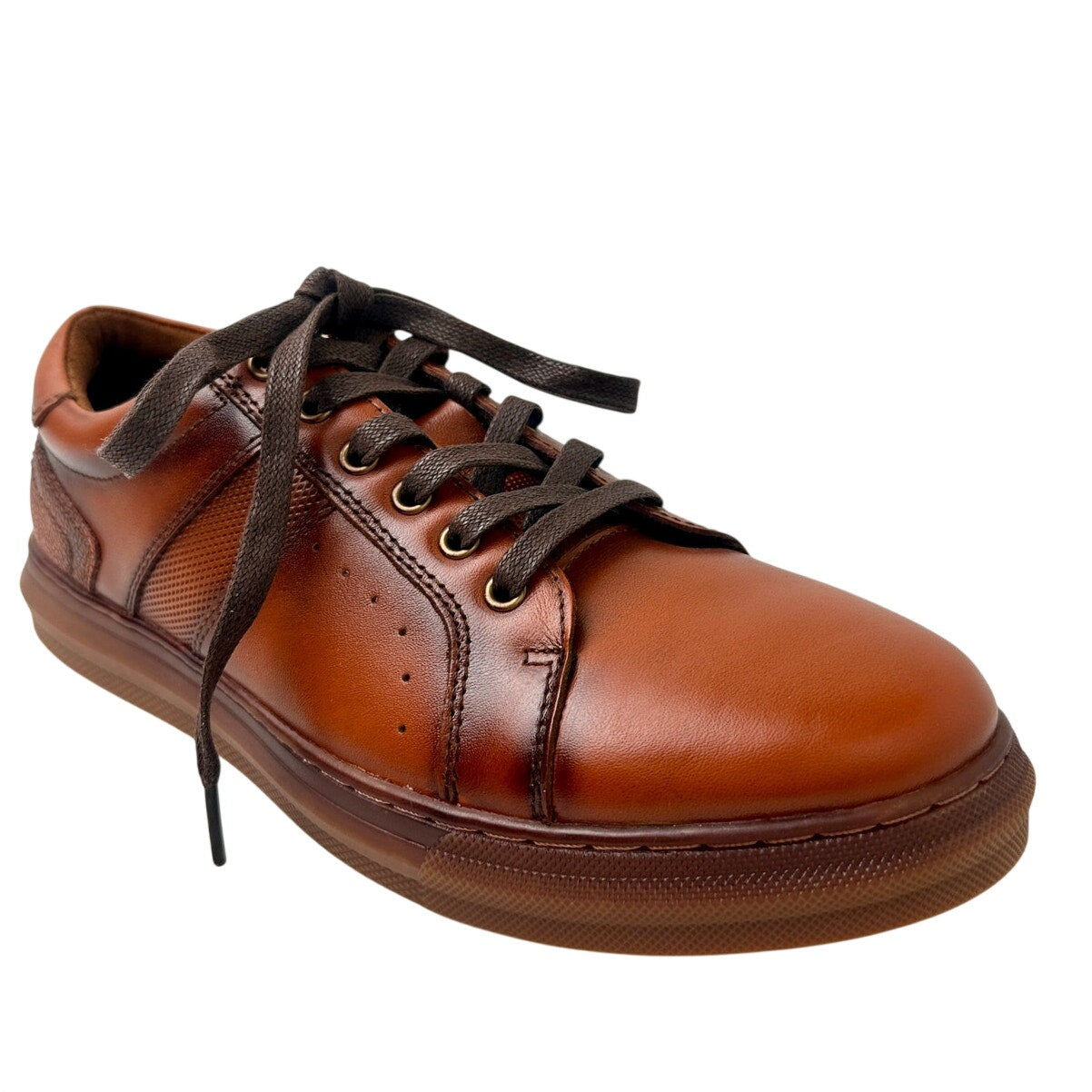 Arkbird Brown Leather Oxford Casual Sneakers Men's Sz 7