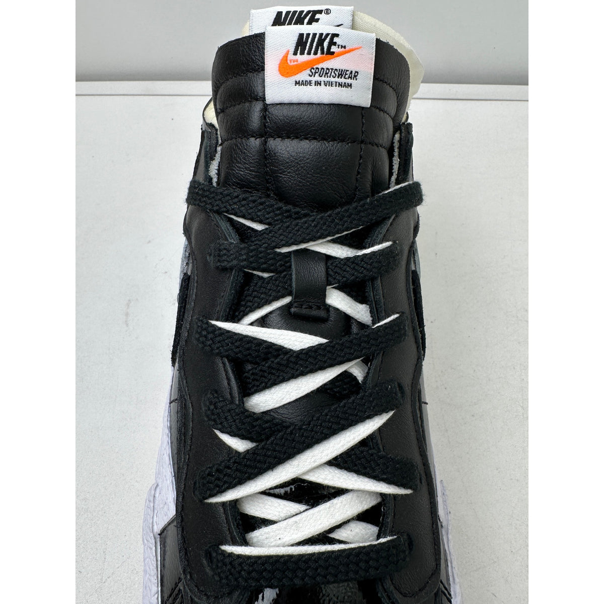 Nike Blazer Low x Sacai Black Patent Leather Sneakers Men's Sz 11
