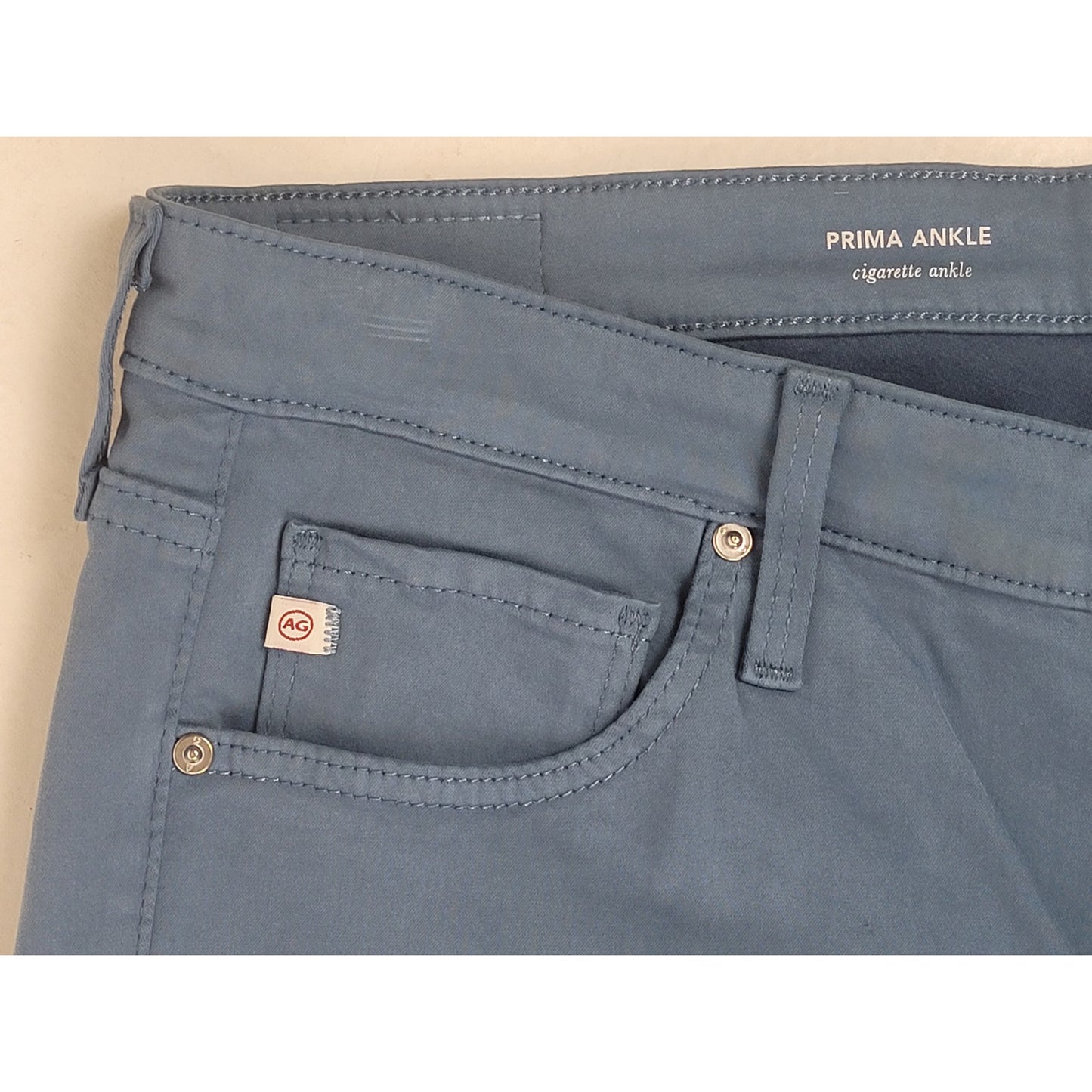 AG Adriano Goldschmied Slate Blue Prima Cigarette Ankle Pants Women's Sz 31