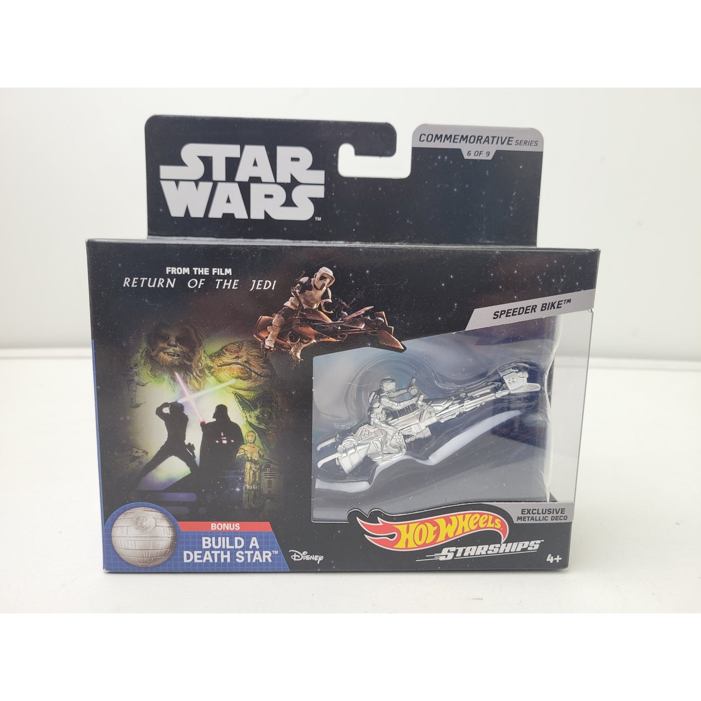 Hot Wheels Star Wars Commemorative Silver Series Set of 9 Diecast Starships NIP