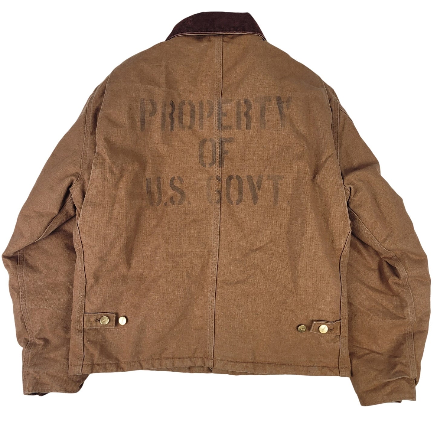 Carhartt J002 BRN Quilt Lined Arctic Jacket Duck Chore Coat Men's Sz M USA