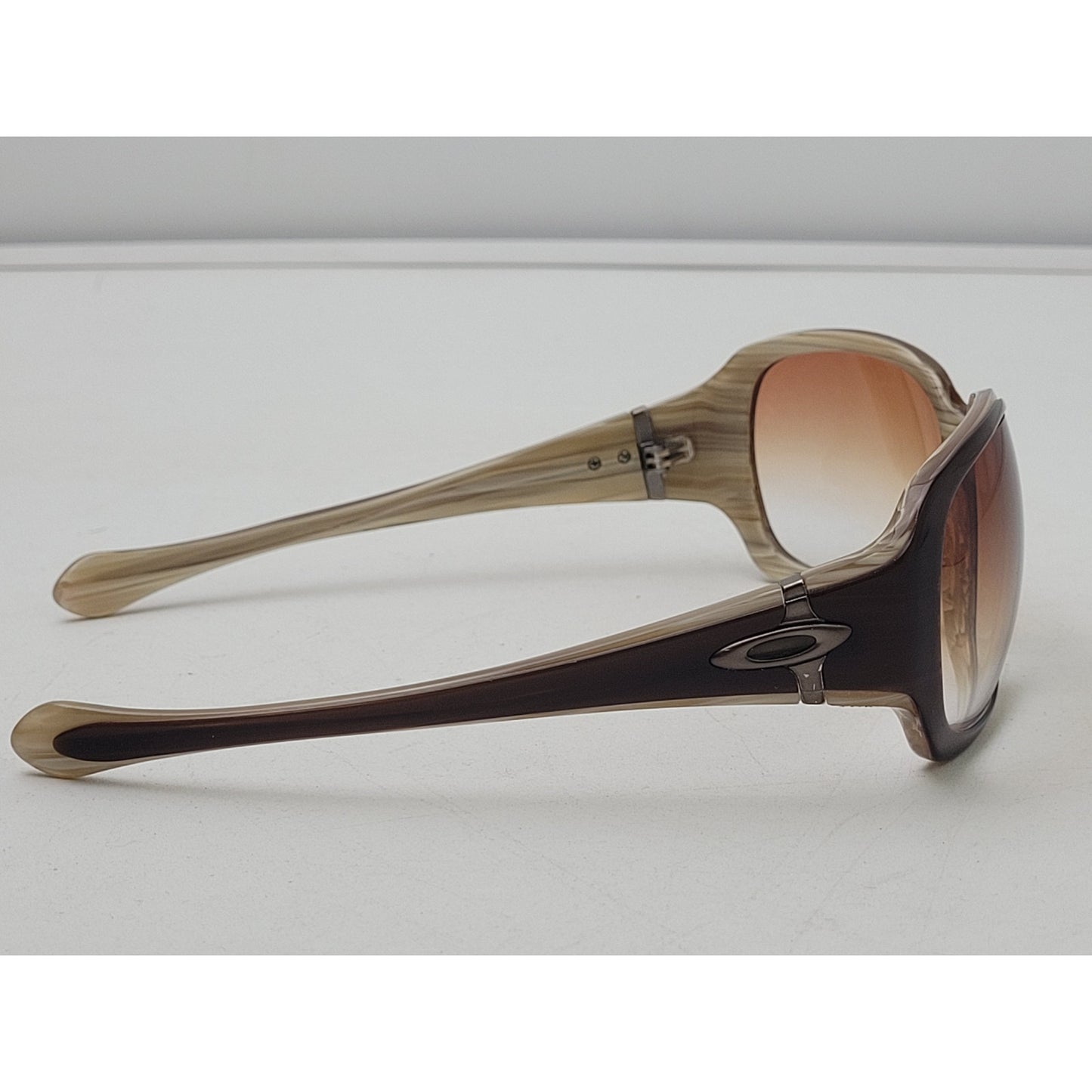 Y2K Oakley Script Bronze Gradient Women's Sunglasses with Case