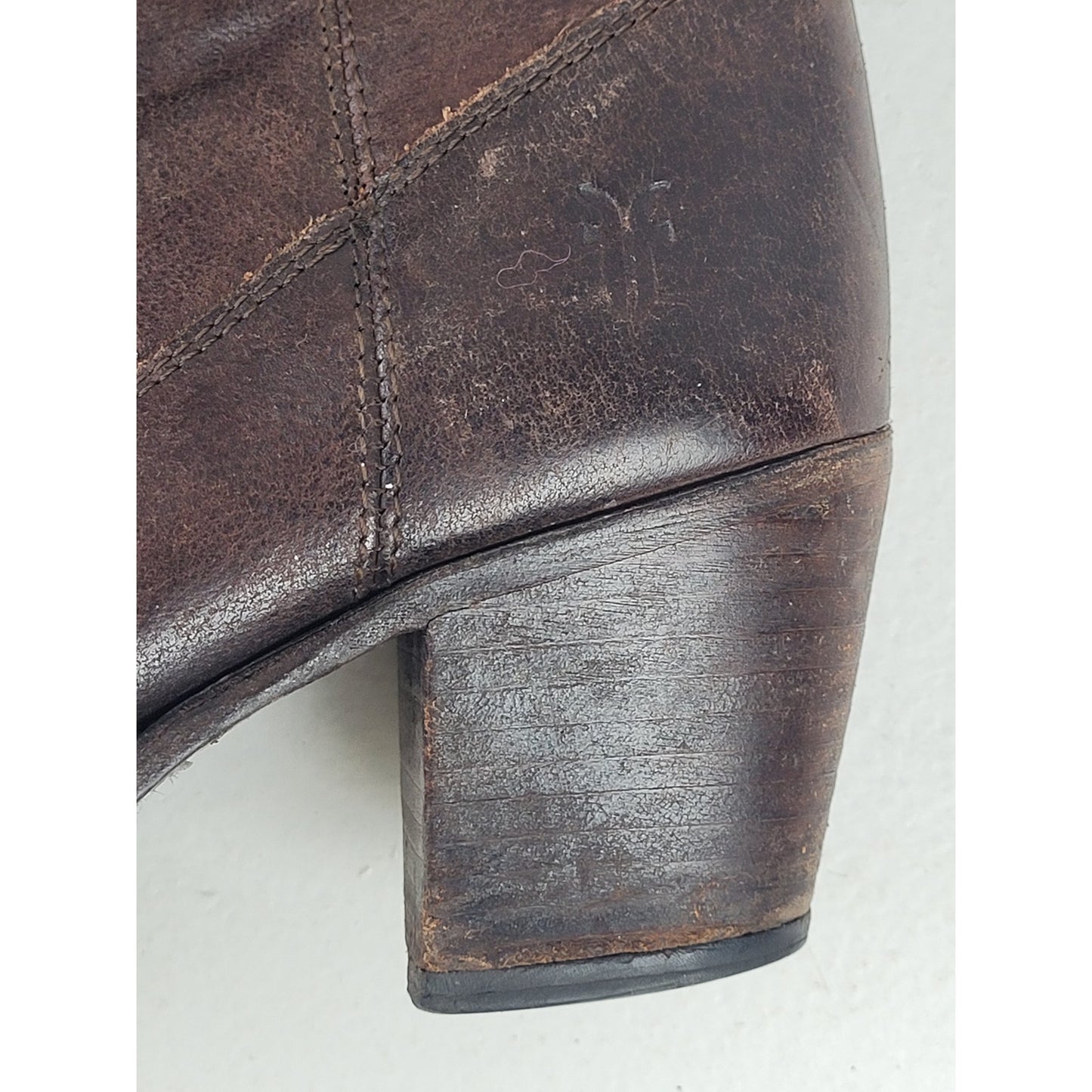 FRYE Jackie Tall Biker Riding Boot Stacked Heel Women's Sz 8