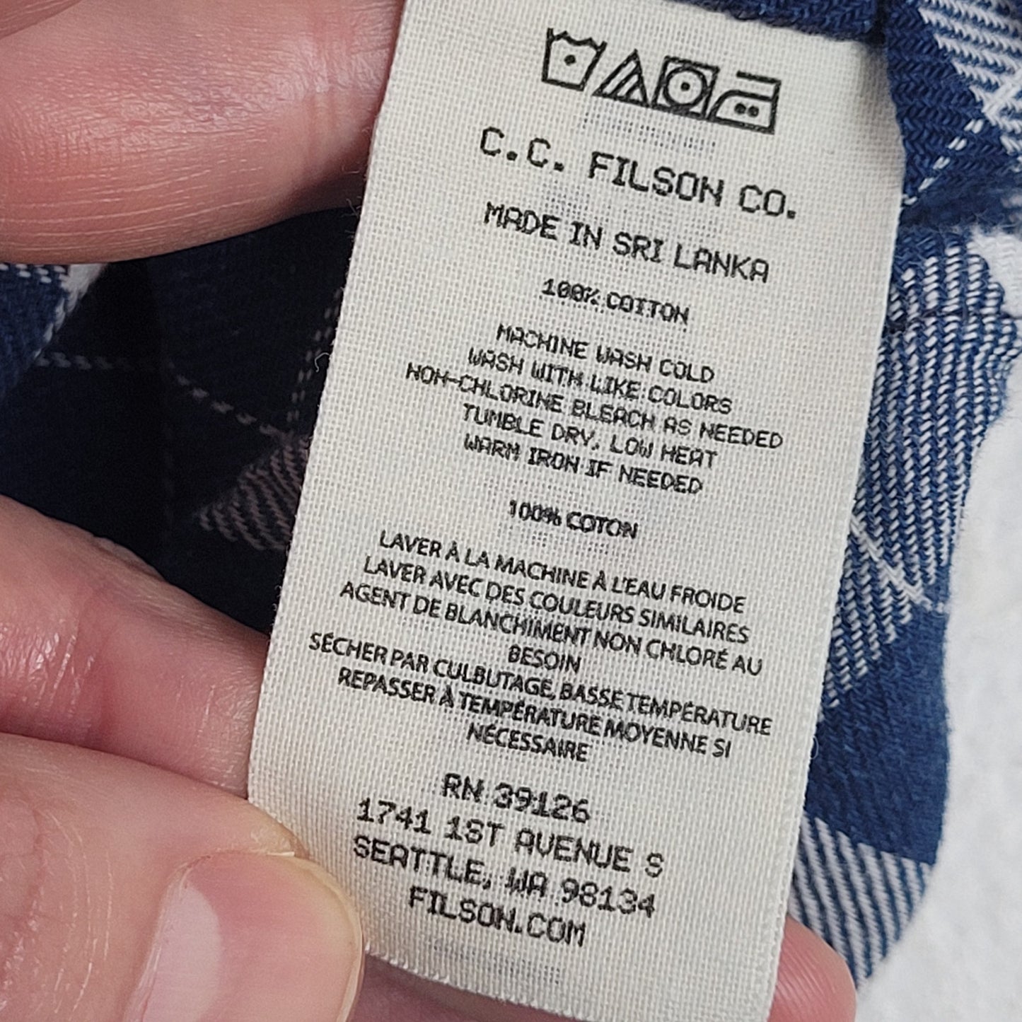 Short Sleeve Alaskan Guide Shirt | Blue & White Plaid | Men's Sz L