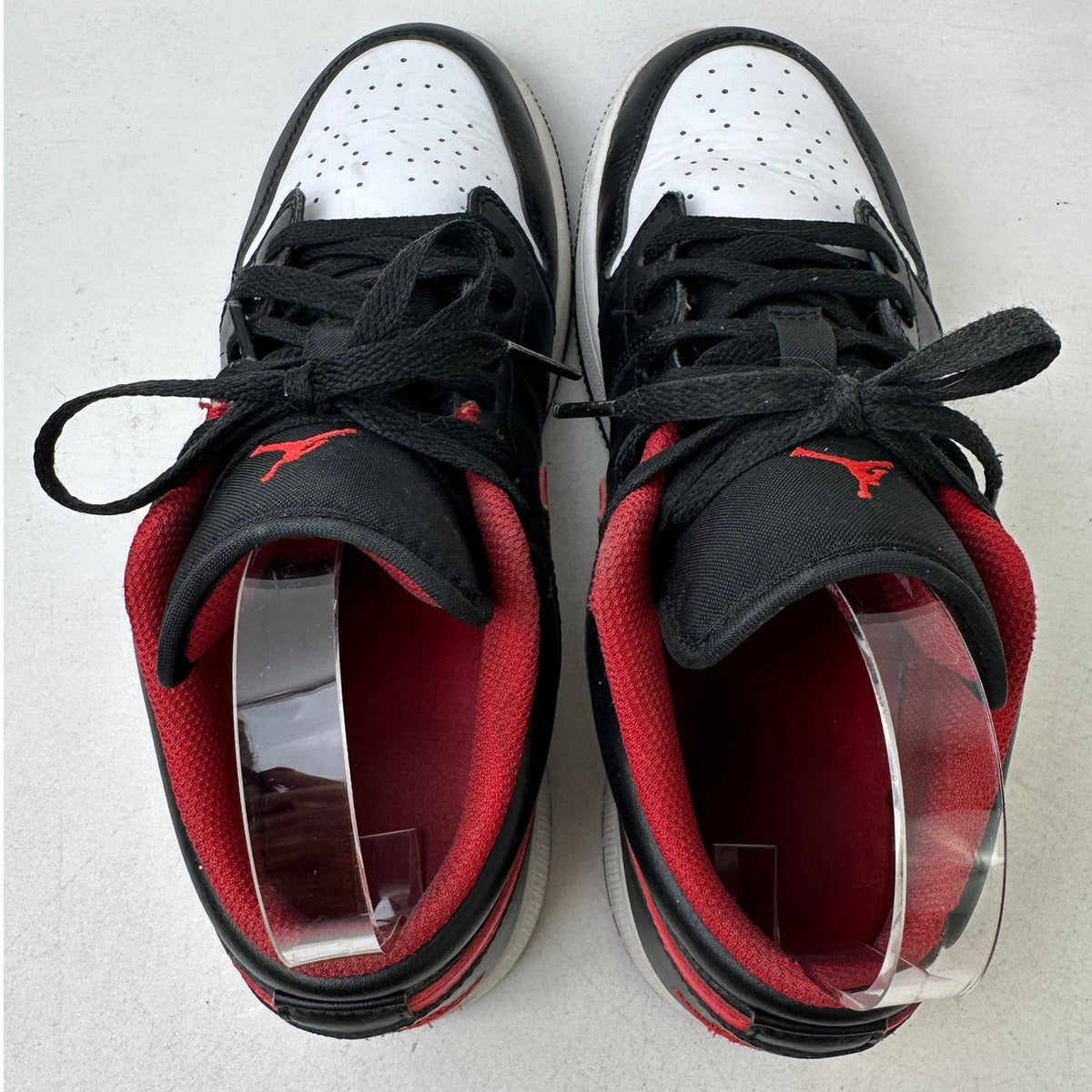 Nike Air Jordan 1 Low GS White Toe Black/Fire Red Sneakers Youth Size 7