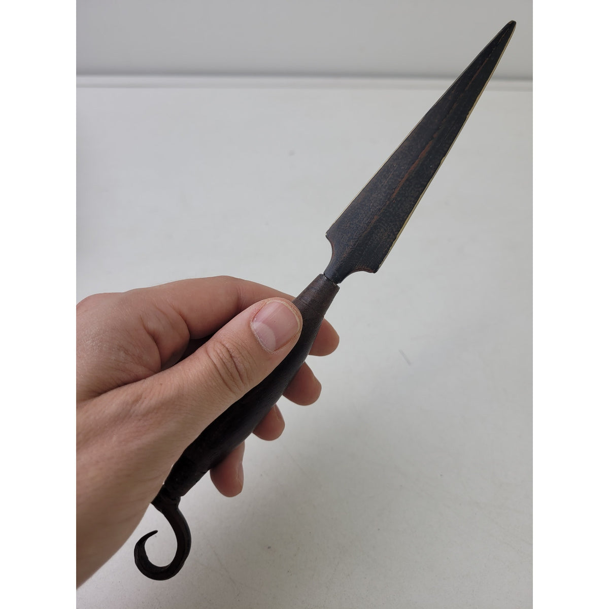 Vintage Metal & Wood Letter Opener Magnifying Glass Set in Wooden Box