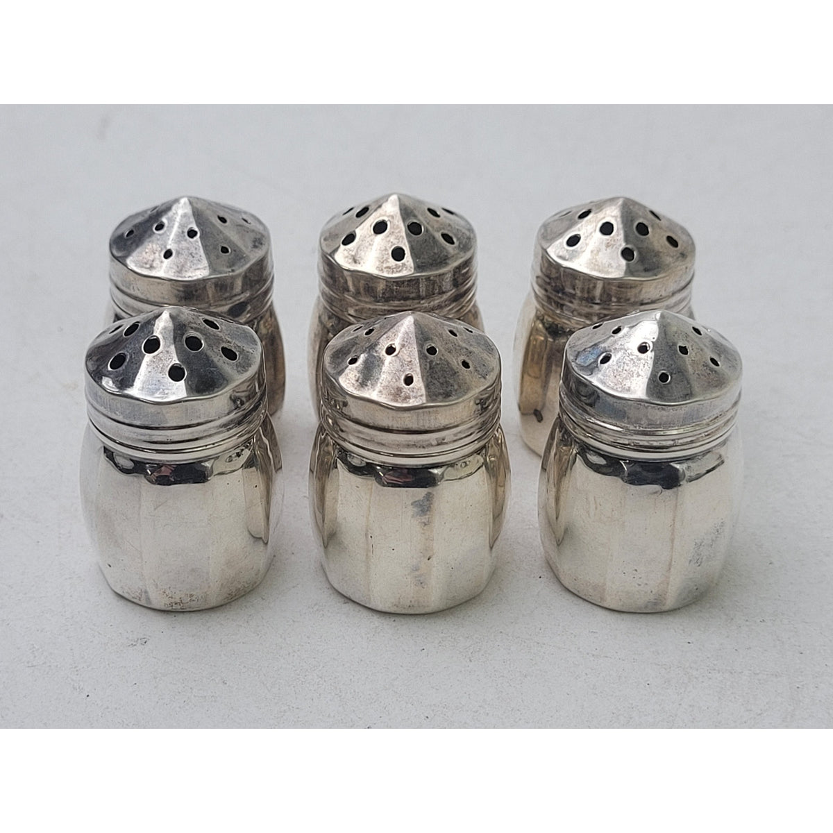 Vintage Sterling Silver Mini Salt & Pepper Shakers Lot of 6 | 22.46 Grams