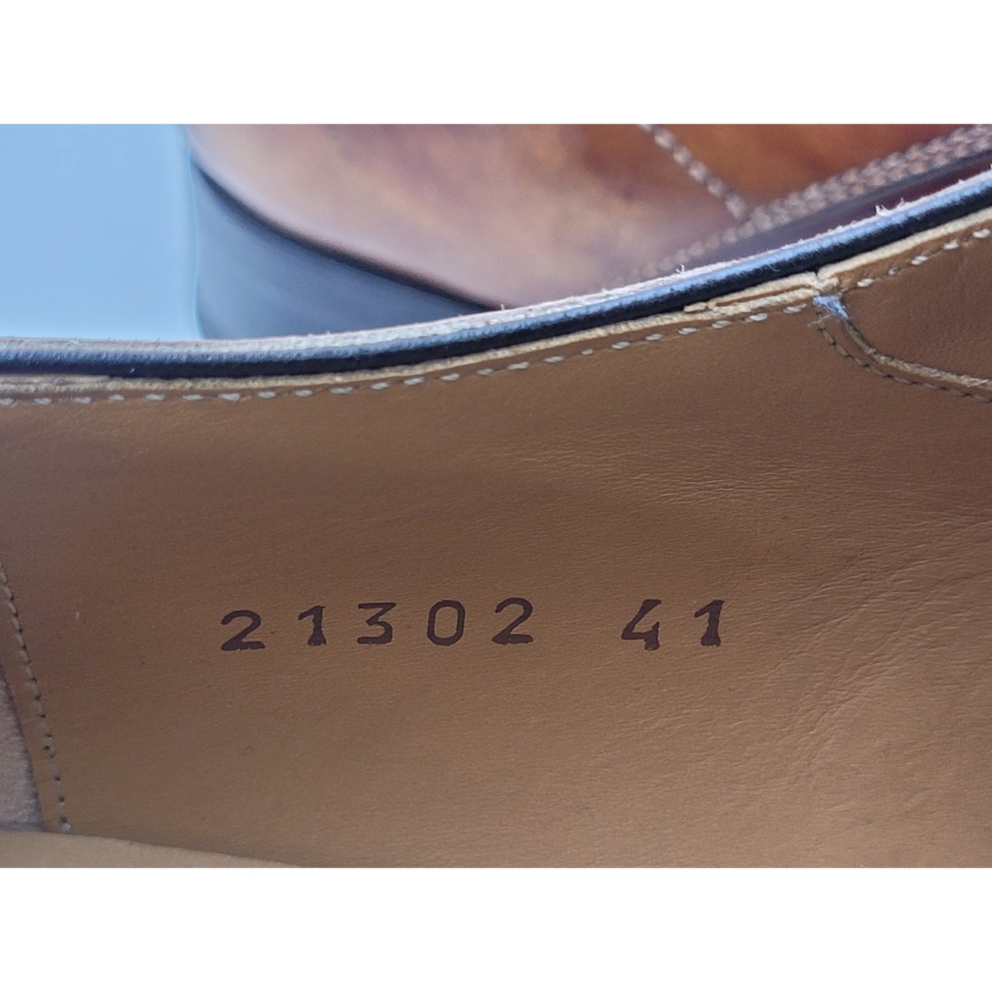 Magnanni Reko Tobacco Leather Medallion Toe Oxford Shoes Men's Sz 41 (8)