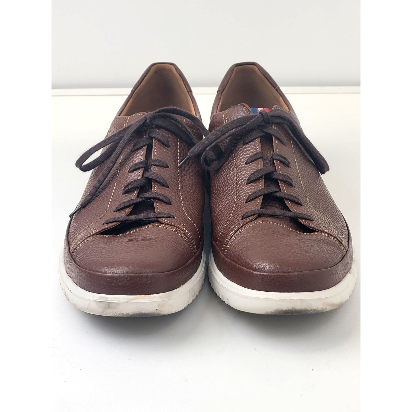 Mephisto Thomas Sneaker in Hazelnut w Textured Leather Upper Men's Sz 13