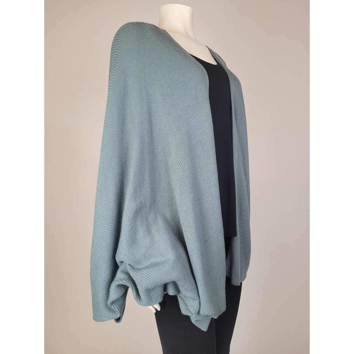 Lululemon Athletica Teal Cashlu Knit Textured Wrap Cardigan Women's Sz XL/XXL