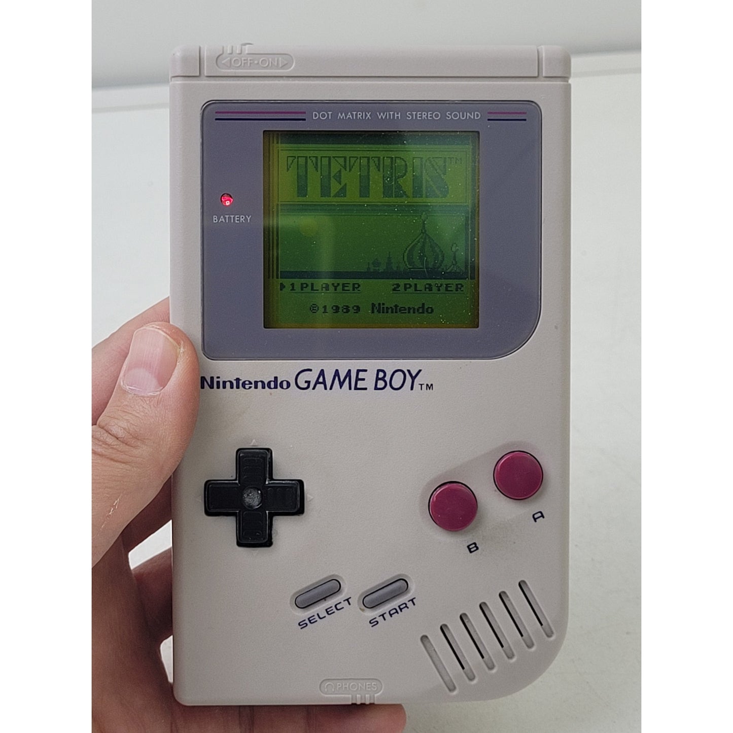 Vintage 1989 Game Boy DMG-01 w Tentris Game Cartridge | Tested & Working